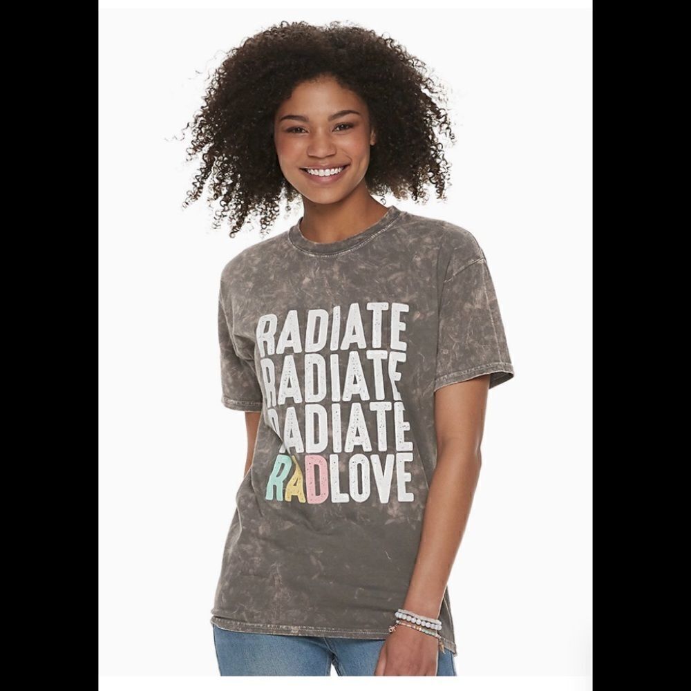 Awake radiates rad love, pride tee sz small